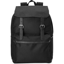 Mochila retro para ordenador de 15" personalizada negra Mochila retro para ordenador de 15" personalizada negra