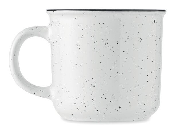 Taza cerámica vintage 400 ml Piga Blanco detalle 10