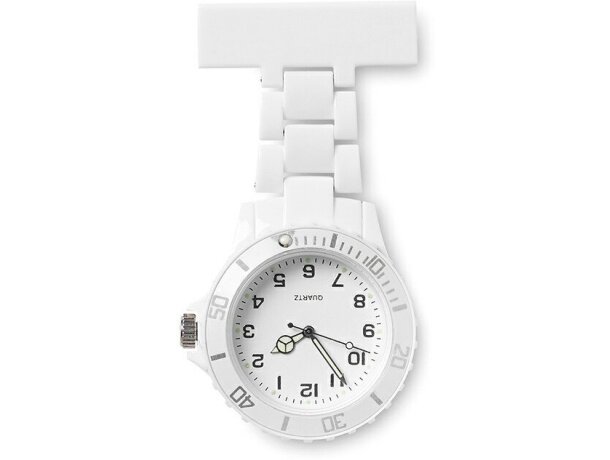 Reloj de enfermera analógico de color personalizado blanco