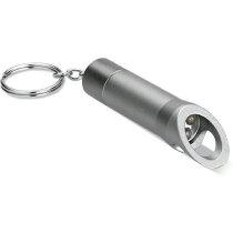 Llavero con mini linterna de metal personalizado gris oscuro Llavero con mini linterna de metal personalizado gris oscuro