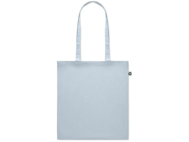Bolsa asas largas algodón reciclado pre-consumo 140 g/m2 Zoco Colour Azul celeste detalle 7