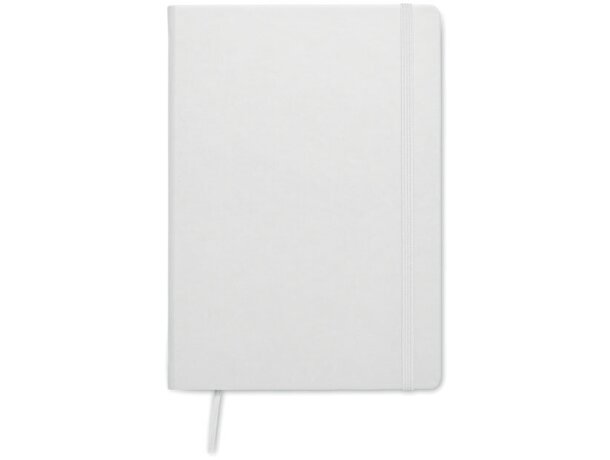 Libretas con banda elastica en pu Blanco detalle 15
