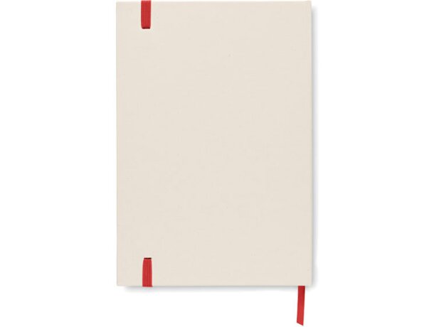 Libreta ecológica personalizada Mito Note tapa dura cartón reciclado Rojo detalle 6
