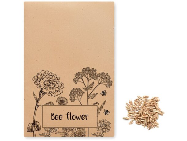 Mezcla semillas de flores de abeja de papel Seedlopebee Beige detalle 3