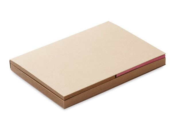 Bloc de notas adhesivas de colores papel reciclado Beige detalle 2