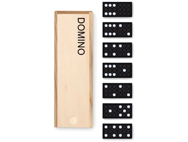 Dominó barato fichas negras Domino Madera detalle 1