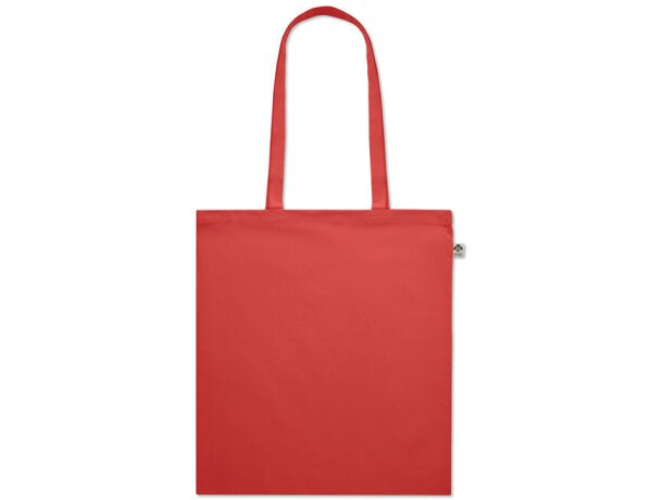 Bolsa algodón asas largas orgánico 180 g/m2 Onel Rojo detalle 6