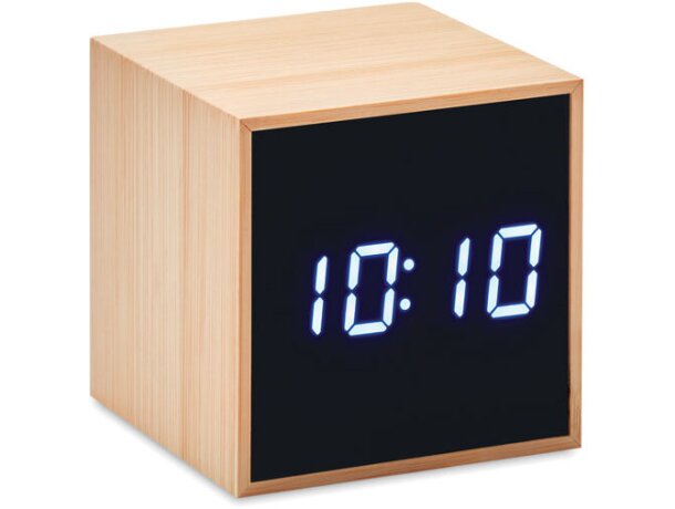 Reloj despertador y temperatura Mara Clock Madera detalle 7