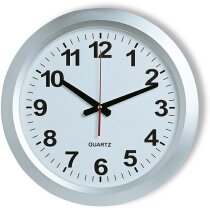 Reloj de pared analógico redondo personalizado plateado Reloj de pared analógico redondo personalizado plateado