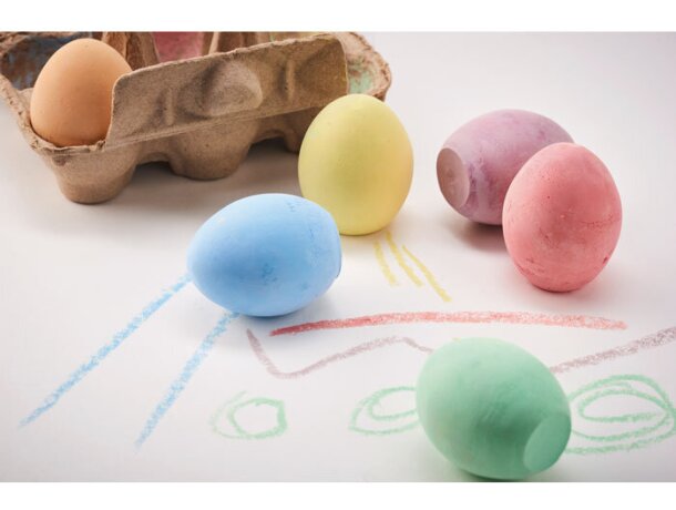 Tizas infantiles en caja huevera Beige detalle 5