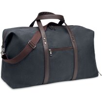 Bolsa Zurich canvas lavada negra con correa ajustable
