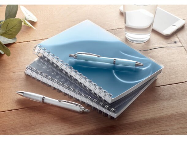 Libretas con anillas con hojas a rayas rPET Anotate Azul real detalle 14