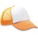 Gorra con rejilla trasera en colores combinados naranja fluorescente