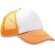 Gorra con rejilla trasera en colores combinados personalizada naranja fluorescente