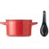 Tazón vintage de cerámica para desayuno con cuchara Piga Bowl Rojo detalle 6