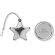 Filtro de té Starfilter de acero inoxidable con mini plato Plateado mate detalle 3