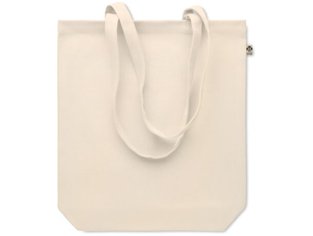 Bolsa 100% algodón orgánico 270 g/m2 Rassa+ Beige detalle 1