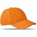 Gorra de beisbol con 6 paneles naranja barata