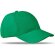 Gorra de beisbol con 6 paneles verde barata