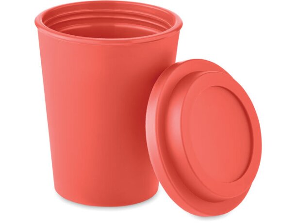 Vaso de doble pared PP 300 ml Sora Rojo detalle 6