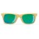 Gafas Woodie con lentes espejo y patillas wood