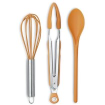 Set de utensilios de cocina 3 piezas personalizado naranja Set de utensilios de cocina 3 piezas personalizado naranja