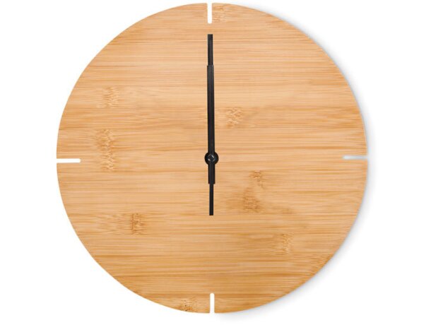 Reloj redondo pared de bambú Esfere Madera detalle 3