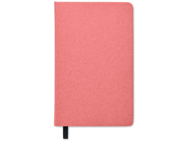 Libreta A5 hojas papel recicl. Grow Rojo detalle 3