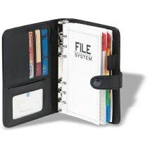 Organizador de simil piel personalizado negro Organizador de simil piel personalizado negro