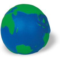 Pelota Antiestres Forma Globo Terraqueo Azulverde
