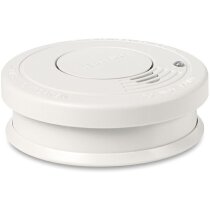 Detector de humo de plástico y luz roja de aviso