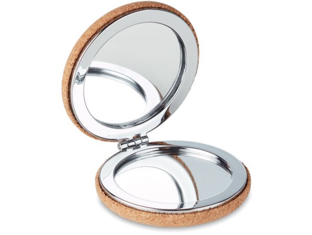Espejo doble circular corcho Guapa Cork Beige detalle 2
