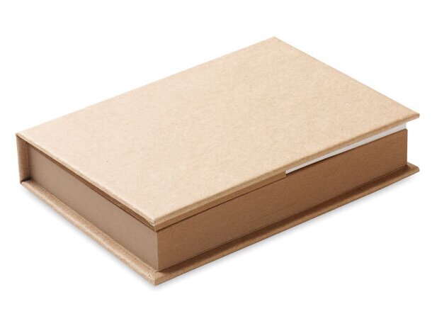 Bloc de notas adhesivas con marcadores de papel reciclado Meui Beige detalle 2