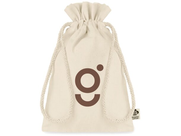 Bolsa de regalo pequeña Amber Small Beige detalle 3