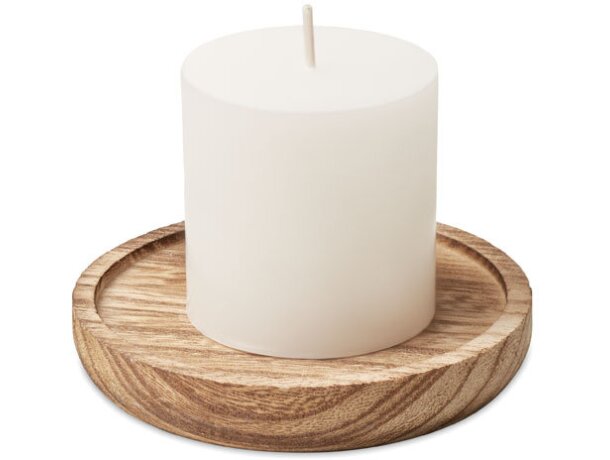 Velas personalizadas Pentas en álamo con aroma natural vainilla Madera detalle 4