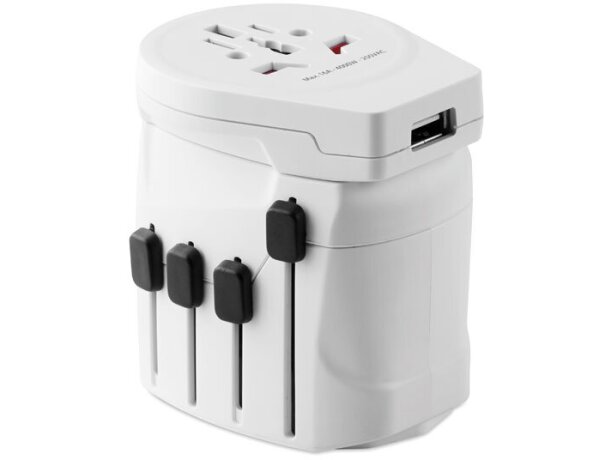 Adaptador para viajes de 3 polos para UE Skross  Blanco detalle 1