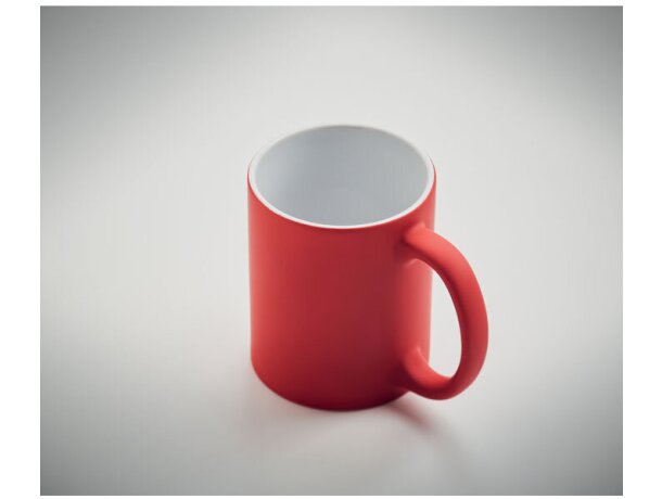 Taza de color mate 300 ml Dublin Colour Rojo detalle 5