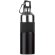 Botella deportiva bicolor de acero personalizada negro