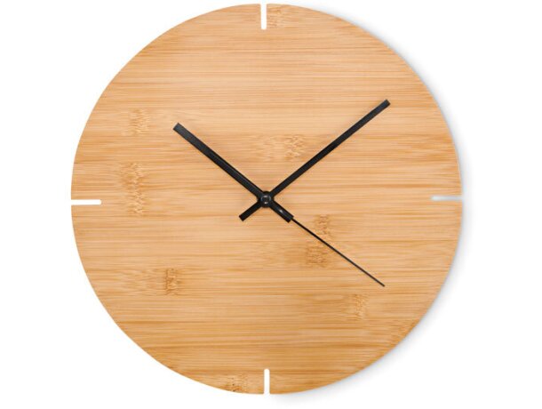 Reloj redondo pared de bambú Esfere Madera detalle 4