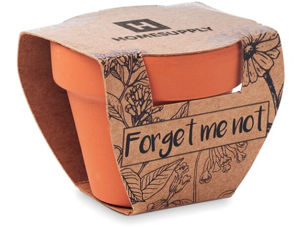 Maceta fabricado en la ue de terracota Forget Me Not Madera detalle 3