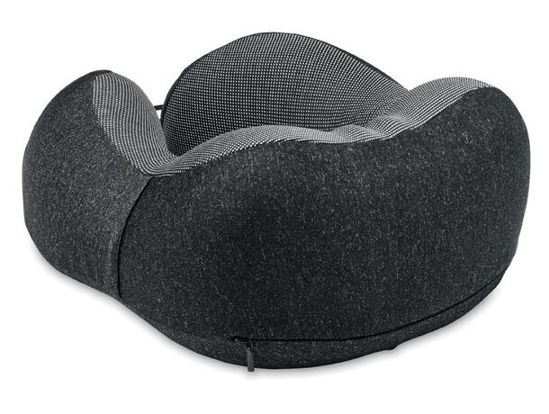 Almohada de viaje para propaganda en tela catiónica Bantal Gris oscuro detalle 1