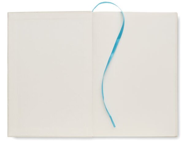 Libreta ecológica personalizada Mito Note tapa dura cartón reciclado Azul claro detalle 12