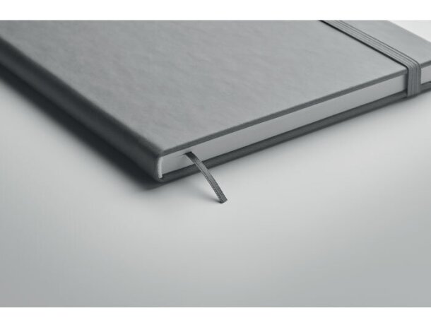 Libretas con banda elastica en pu Gris claro detalle 21
