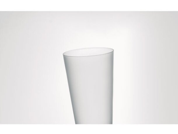 Vaso de plástico reutilizable de polipropileno 550ml Festa CUP Blanco transparente detalle 1