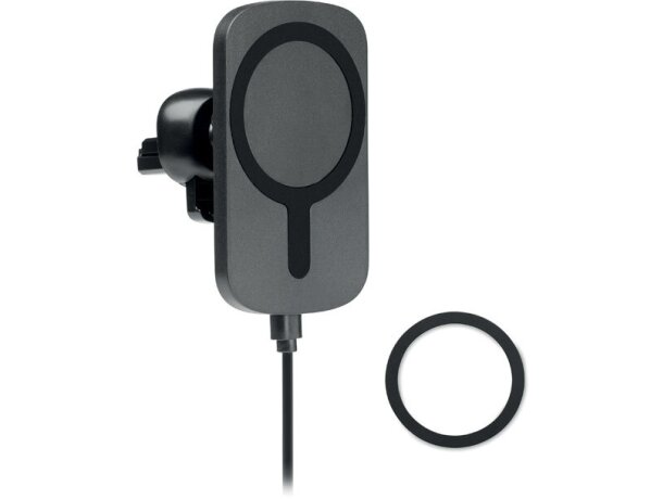 Cargador inalámbrico mag. 10W Adia Negro detalle 1