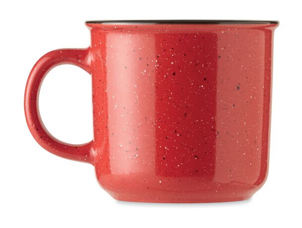 Taza cerámica vintage 400 ml Piga Rojo detalle 6