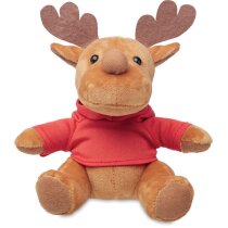 Reno Rudolph de felpa roja listo para personalizar