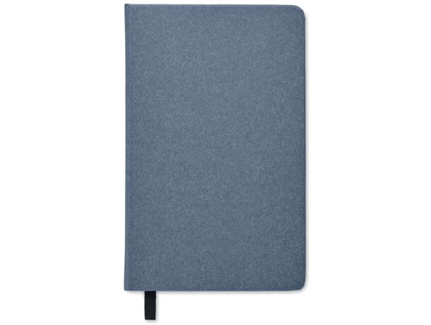 Libreta A5 hojas papel recicl. Grow Azul detalle 1