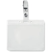 Porta credenciales Clipbadge PVC clip metálico