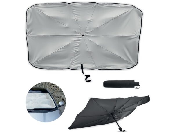 Parasol Bayang para parabrisas con protección UV tipo paraguas Negro detalle 3